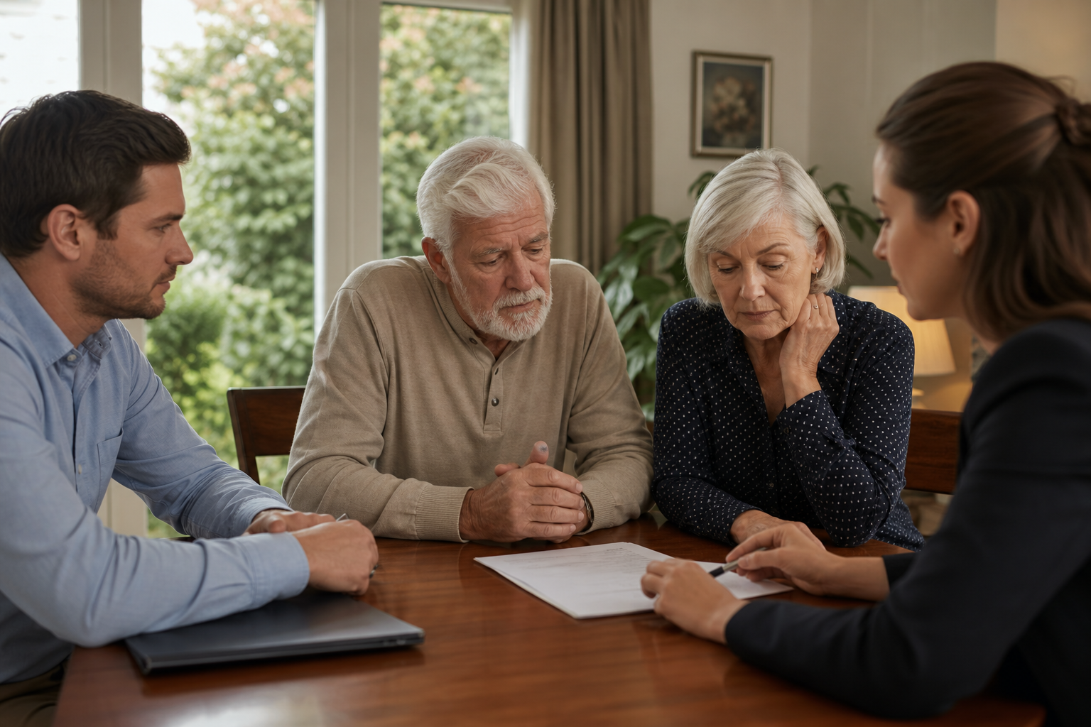 Editorial illustration for "Adult children should discuss estate planning before remarriage"