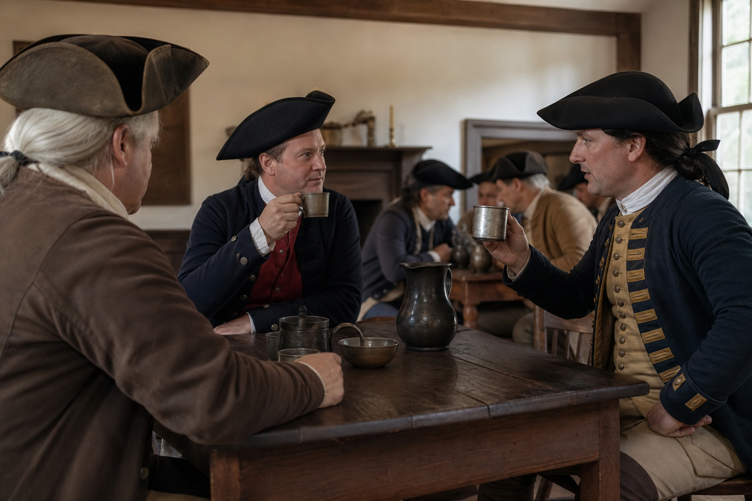 Editorial illustration for "Coffee Was a Cultural Factor in the American Revolution"