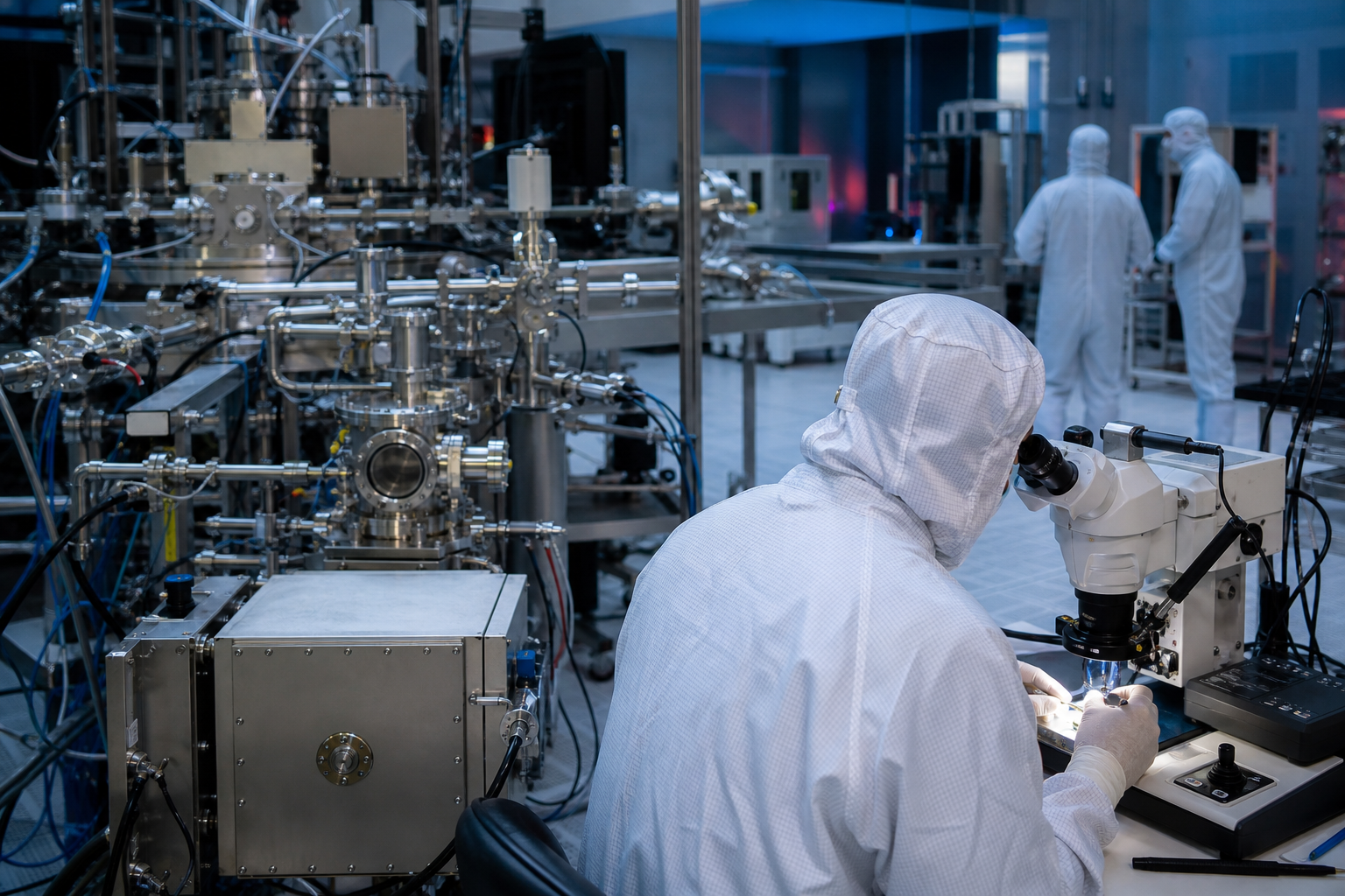 Editorial illustration for "Governments Should Fund Sub Nanometer Chip Research With Guardrails"