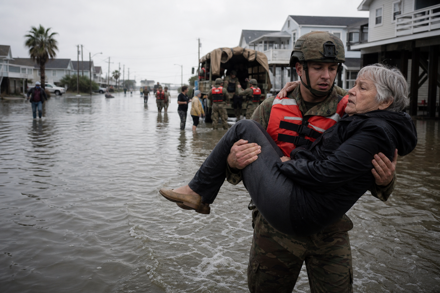 Editorial illustration for "Governments Should Mandate Evacuations When Severe Weather Turns Deadly"