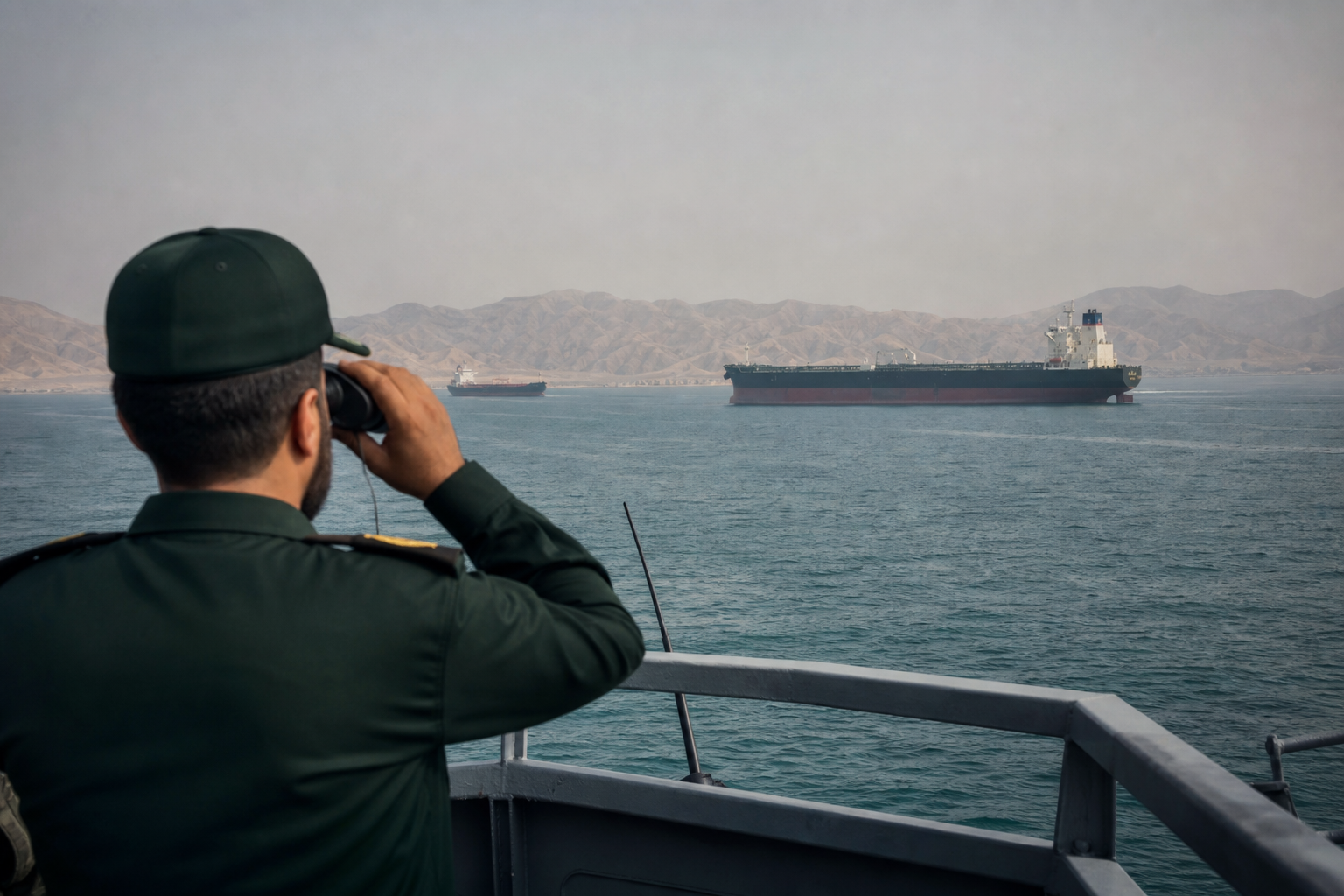 Editorial illustration for "Iran Should Not Close the Strait of Hormuz"