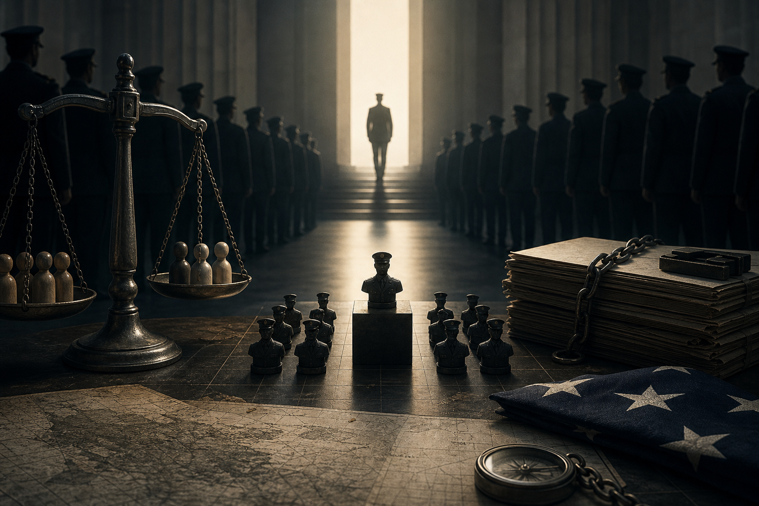 Editorial illustration for "The Peril of Unchecked Power and Why Safeguards Define True Merit"