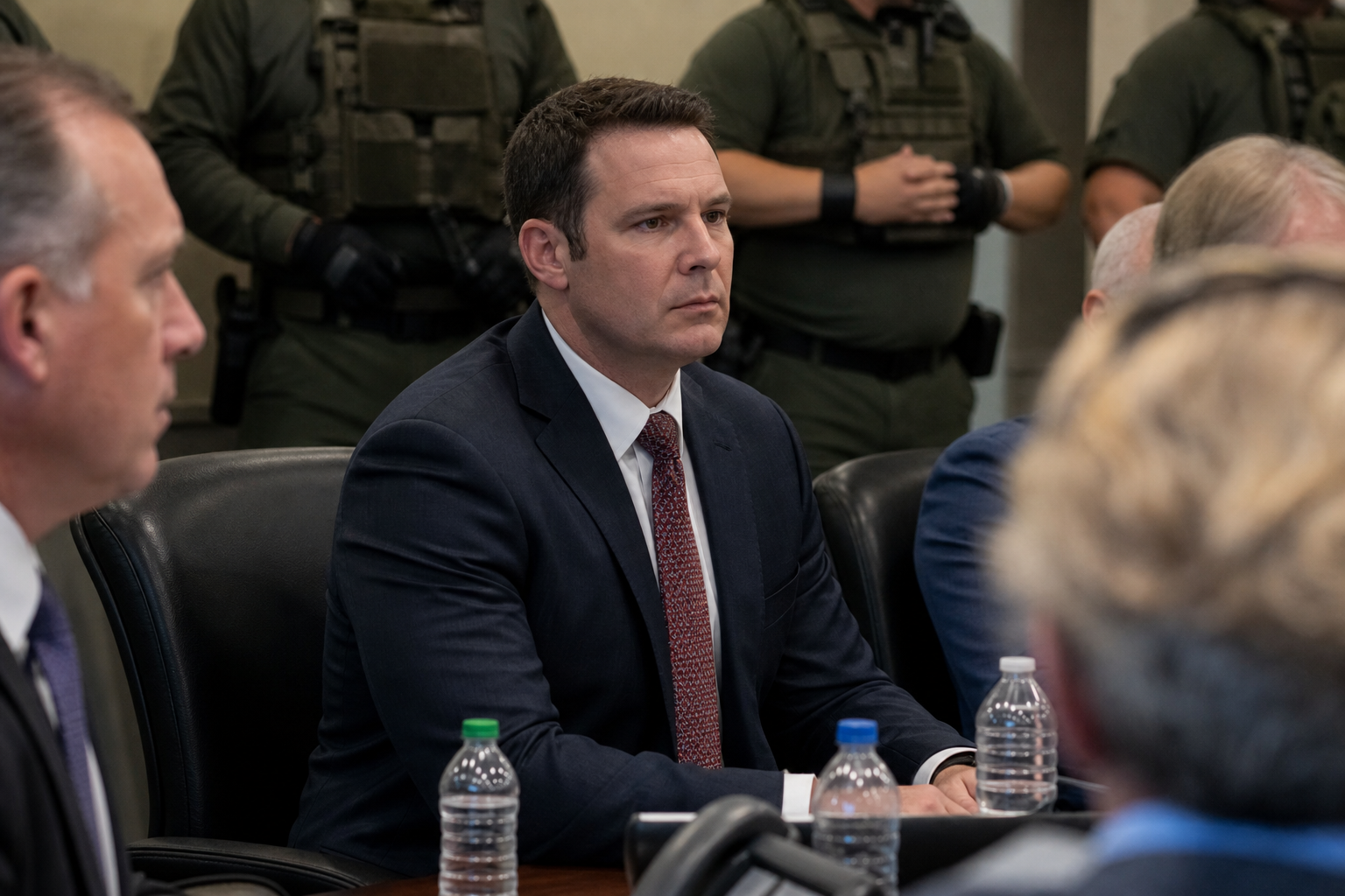 Editorial illustration for "The Senate Should Confirm Lance Schroyer to Lead ICE"