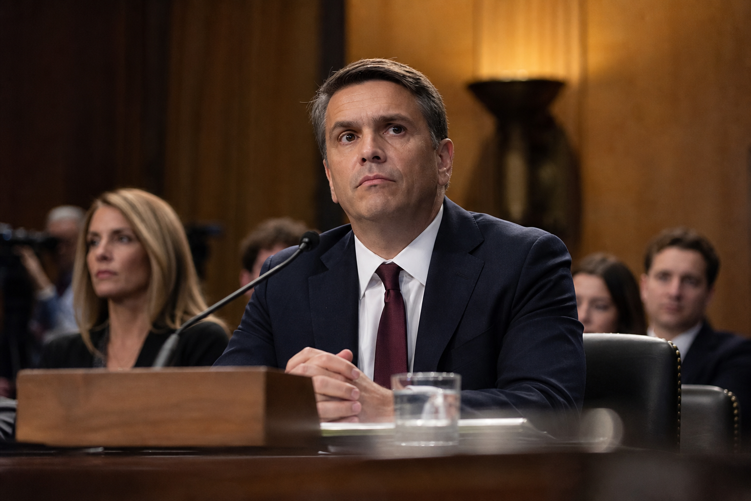 Editorial illustration for "The Senate should confirm Todd Blanche as Attorney General"