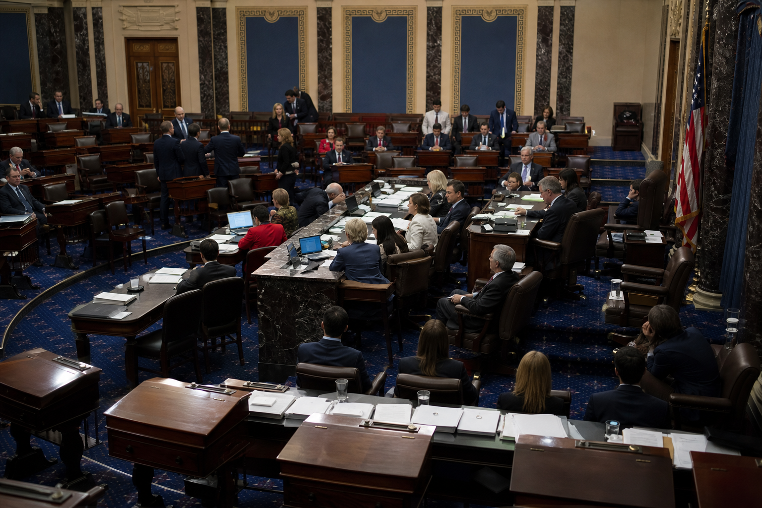 Editorial illustration for "The Senate Was Right to Reject the Iran Operations Resolution"