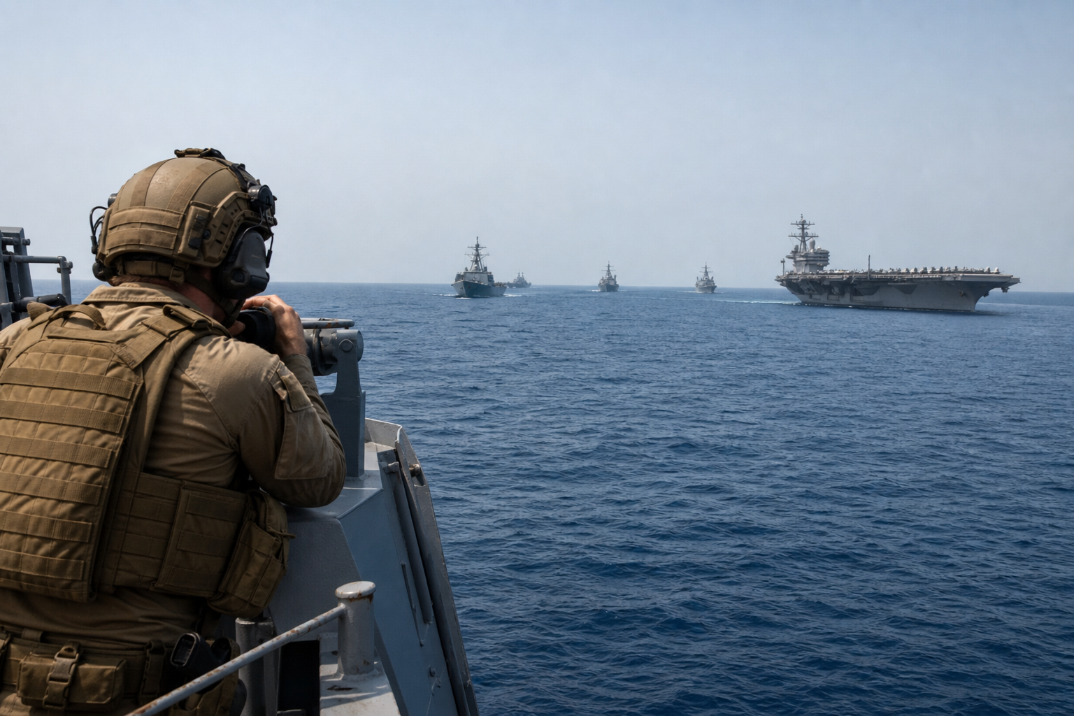 Editorial illustration for "The US Should Use Force to Keep Hormuz Open"