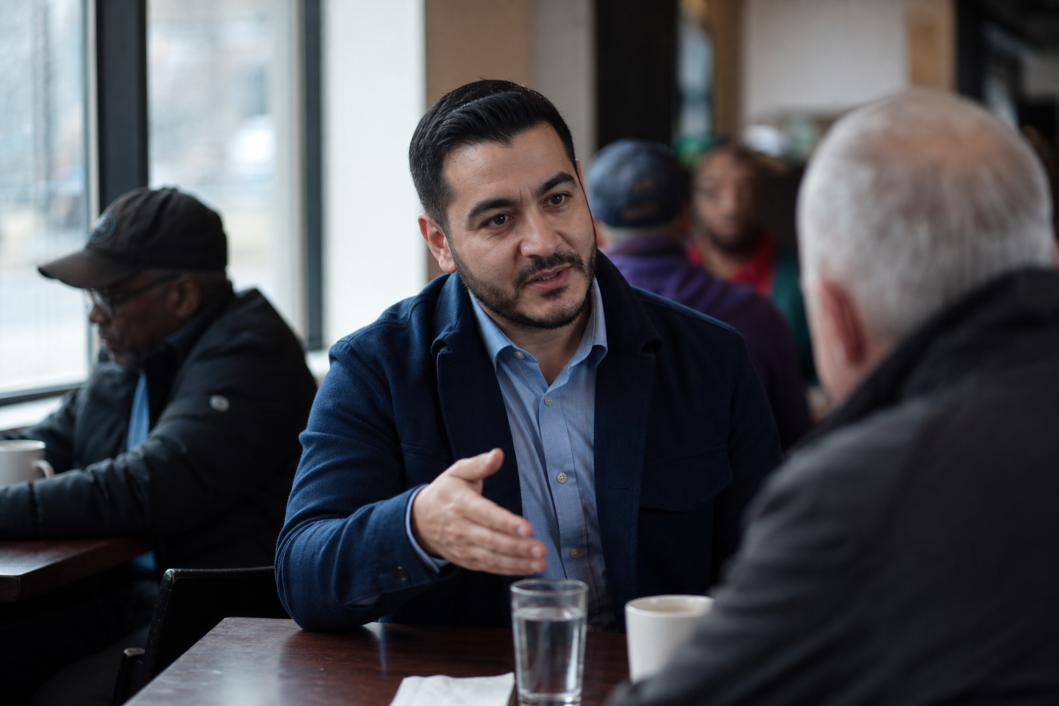 Editorial illustration for "Why Abdul El-Sayed Should Represent Michigan in the Senate"