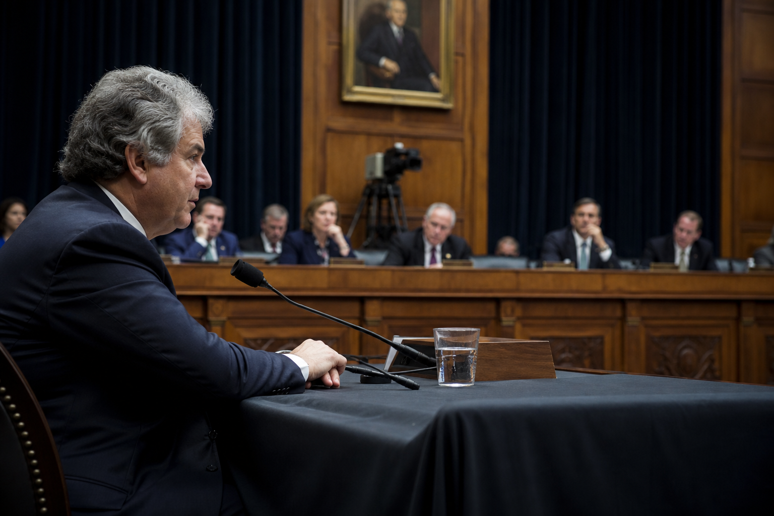 Editorial illustration for "Why the House Panel Should Force Leon Black Testimony"
